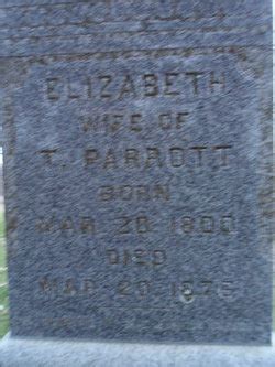 Elizabeth L Parrott Monumento Find A Grave