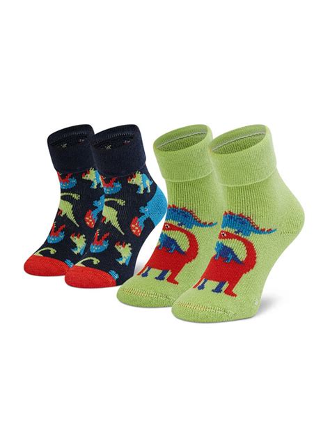 Happy Socks Zestaw Par Wysokich Skarpet Dzieci Cych Kdin