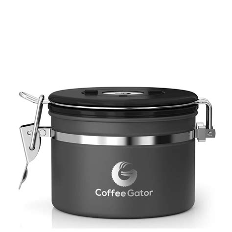 Coffee Gator - Stainless Steel Coffee Canister With Co2-Release Valve ...