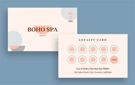 Edita Online Este Dise O De Tarjeta De Fidelidad Boho Spa Geom Trica