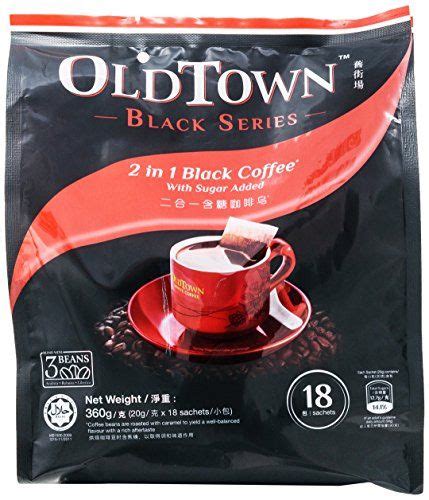 Old Town Black Series 2 In 1 Black Coffee With Sugar Added 20gm X 18