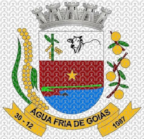 Brasão e Bandeira do Município de Água Fria de Goiás GO mbi br