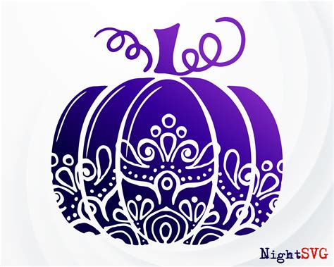 Pumpkin Mandala SVG Pumpkin Svg Halloween Svg Floral - Etsy