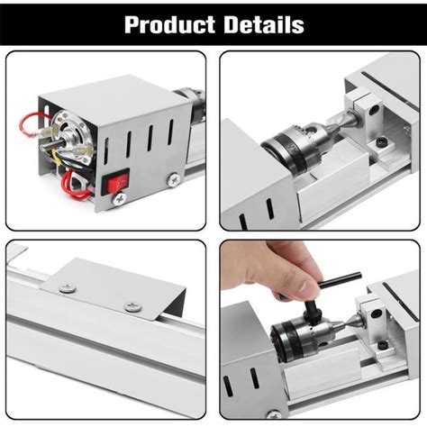 DC12 24V 96W Mini Tour à bois Perle Machine DIY Polissage Coupe Gravure