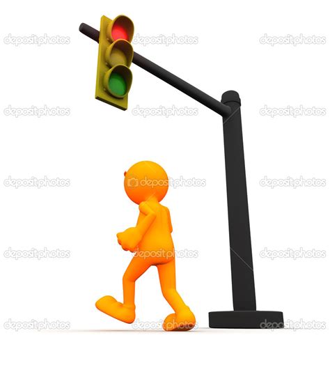 3d Guy Man Running The Red Light Stock Illustration By ©sjlocke 24310437