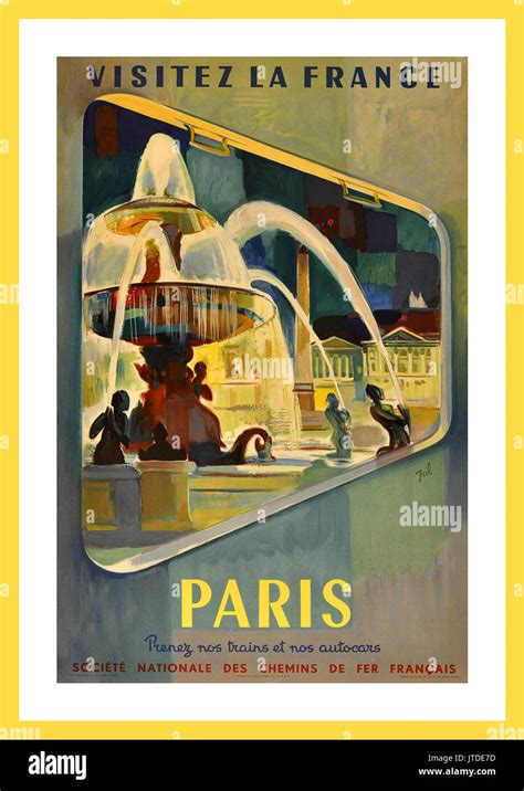 Vintage Paris SNCF Chemins De Fer Francais Visitez La France En