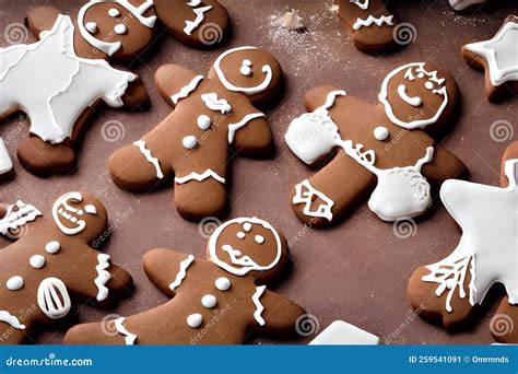 Galletas De Jengibre De Una Comida Tradicional Inglesa Para Hombres De