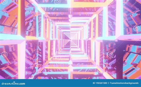 Seamless Bright Party Colored Passage 4k Uhd 3d Illustration Background Stock Illustration