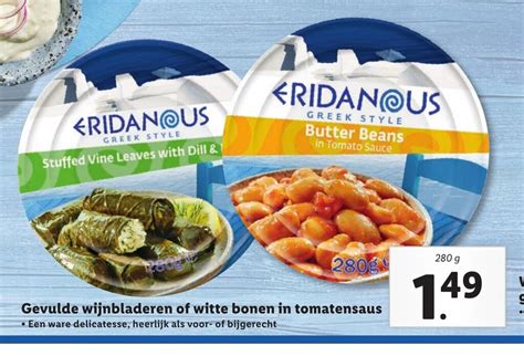 Gevulde Wijnbladeren Of Witte Bonen In Tomatensaus G Aanbieding Bij Lidl