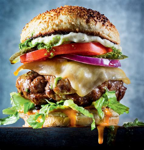 Double beef burger with smoked cheddar and sriracha mayo | Woolworths TASTE