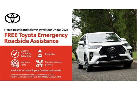 Toyota Ph To Roll Out Emergency Roadside Assistance During Undas