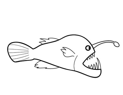 Angler Fish Coloring Page at GetColorings.com | Free printable ...