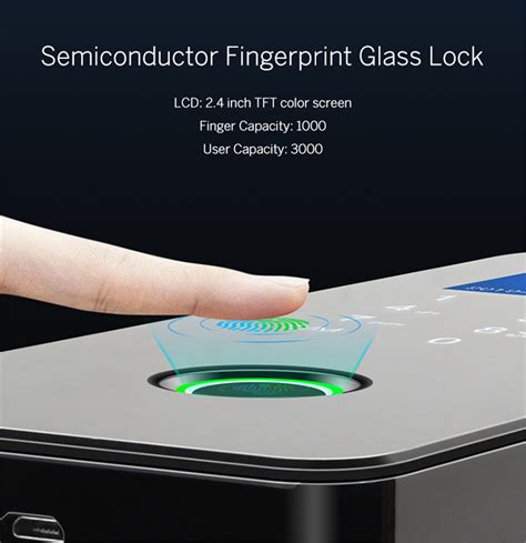 China Newest Fingerprint Pin Code Glass Door Lock With Semiconductor