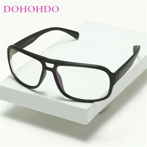 Pilot Blue Light Blocking Fashion High End Glasses Men Women Optical Clear Glasses Black Square