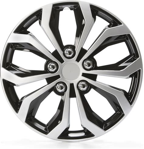 Cartrend Daytona Wheel Trims Set Of Black Silver Inches