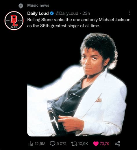 Rolling Stone Ranks Michael Jackson The 86th Greatest Singer Of All