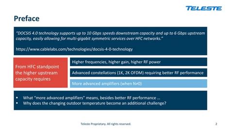 Possibilities And Limitations Of Extended Spectrum Docsis Return Path Ppt