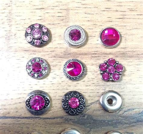 Fuchsia Snap Charms Hot Pink Snap Charms For 12mm PETITE MINI Snap