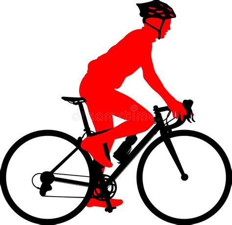 Race Bicyclist Silhouette Stock Vector Illustration Of Recreation