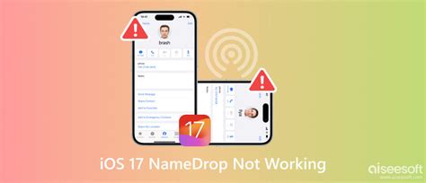 O que é NameDrop e como consertar o NameDrop do iOS 17 que não funciona