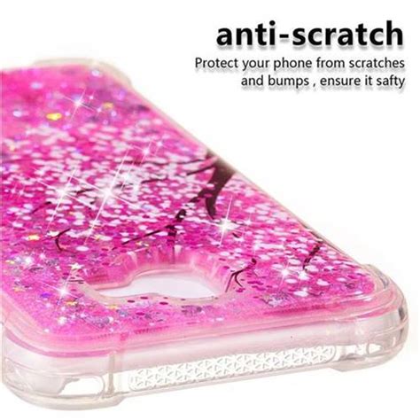 Pink Cherry Blossom Dynamic Liquid Glitter Sand Quicksand Star Tpu Case