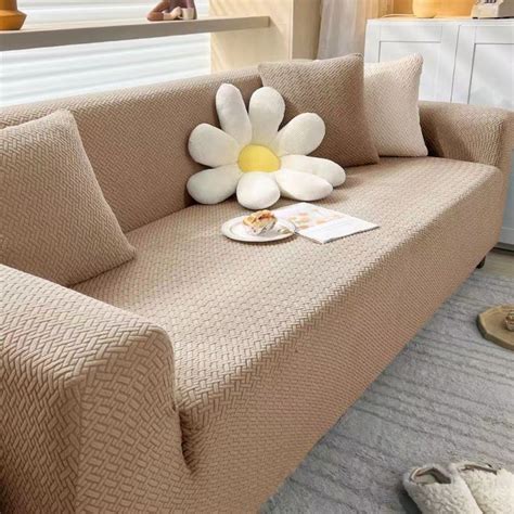 T Style Jacquard Sofa Cover 1 2 3 4 Seater Universal L Shape Elastic