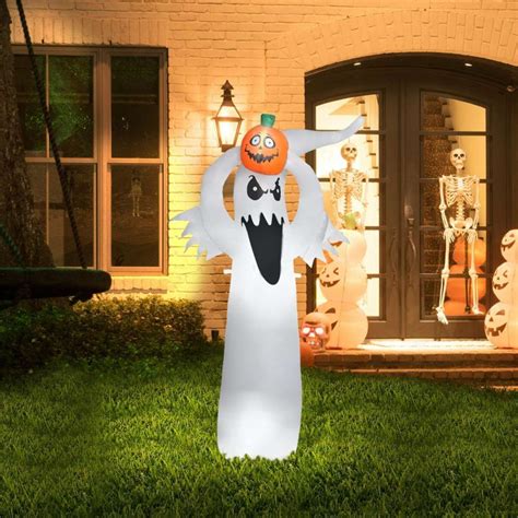 Emitto Halloween Inflatables Led Lights Blow Up Party Outdoor Garden Decor Decorations Scary