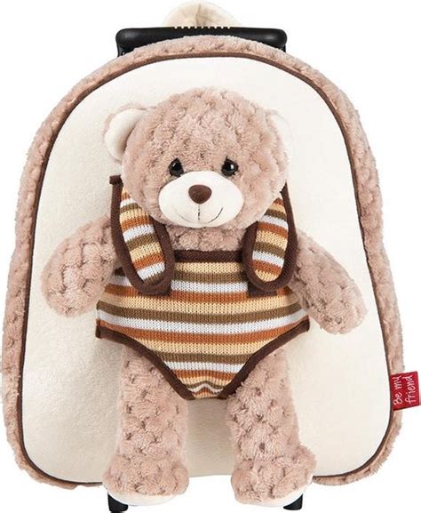 Perletti Trolley Sac Dos Peluche Tommy Bear Litres Marron Bol