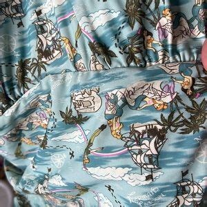 Hot Topic Swim Hottopic Disney Print Ariel Peter Pan Mermaid Lagoon Retro Swimsuit Dress