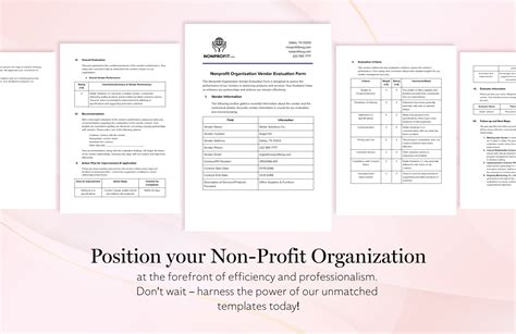 Nonprofit Organization Vendor Evaluation Form Template In Word Pdf