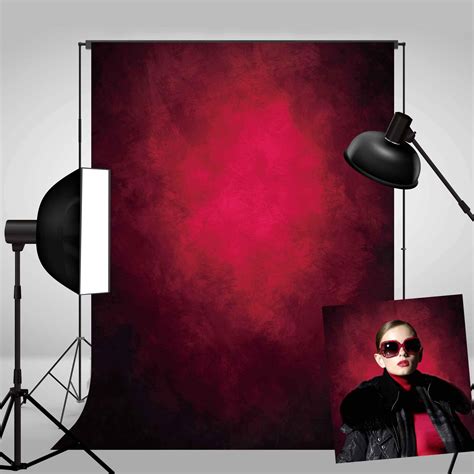 Buy Haboke 5x7ft Durable Soft Fabric Abstract Red Portrait Photography