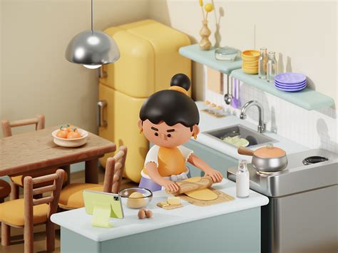 Cooking - 3D Illustration by Rizki Agus on Dribbble