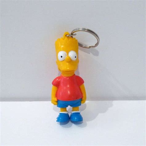 Bart Simpson Of The Simpsons Keychain Vintage Simpsons Keyring Etsy