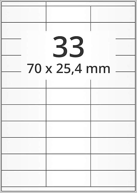 Labelident Laseretiketten Selbstklebend Auf DIN A4 Bogen 70 X 25 Mm