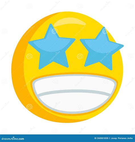 Star Struck Emoji Icon Illustration Excited Wow Face Vector Symbol