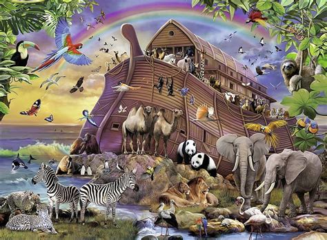 Free Download Noahs Ark Landing Noahs Rainbow Puzzle Animals Hd