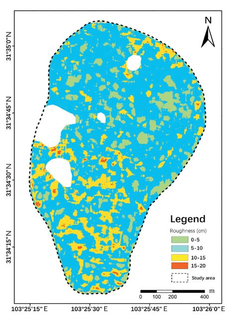 Average Roughness Mapping From Two Surveys Roughness Values Are