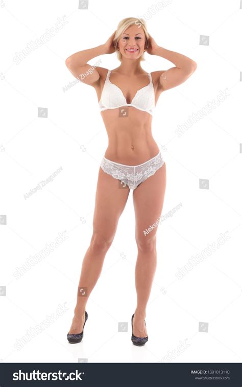 Athletic Girl Sexy White Lingerie On Stock Photo Shutterstock