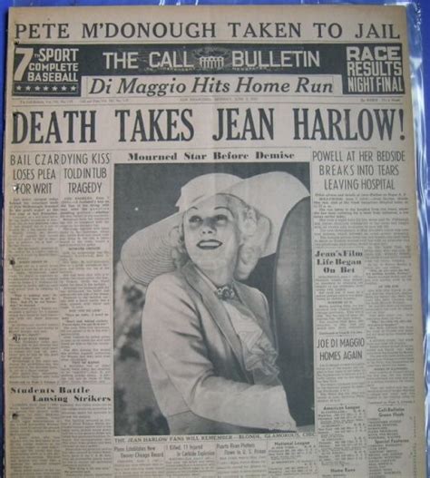 jean harlow death news - Celebrities who died young Photo (37851554 ...