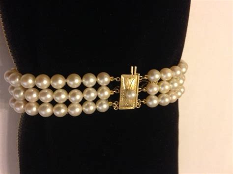 Mikimoto pearl bracelet with gold clasp - Catawiki