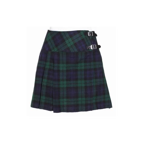 Ladies Black Watch Scottish Mini Billie Kilt Mod Skirt