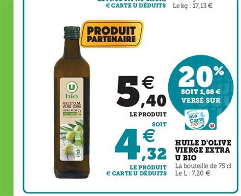 Promo Huile D Olive Vierge Extra U Bio Chez U Express Icatalogue Fr