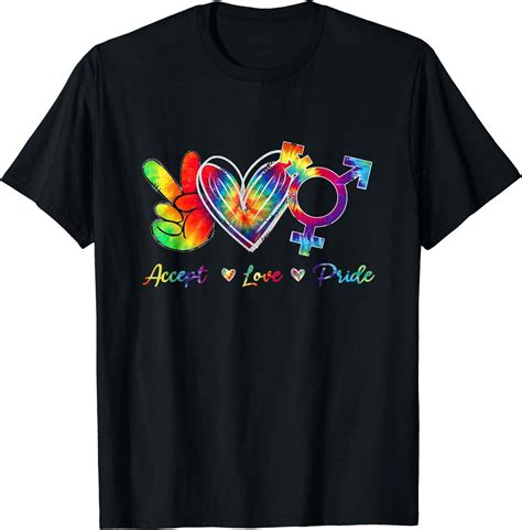 Rainbow Pride Tie Dye Lgbt Love Peace T Shirt