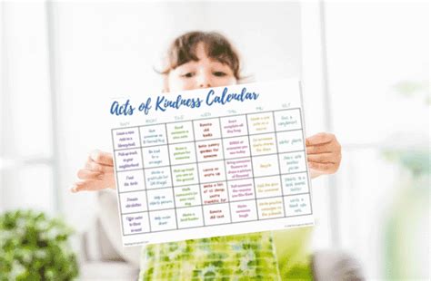 35 Random Acts Of Kindness Calendar Free Printable