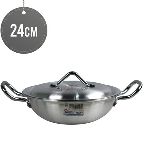 Quality Wholesale Klassic Aluminium Round Wok Karahi 24cm