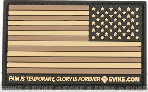 Us Flag Pvc Hook And Loop Patch Color Tan Reverse