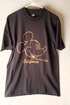 VTG Mickey Mouse Walt Disney California By Velva Sheen L Black T Shirt