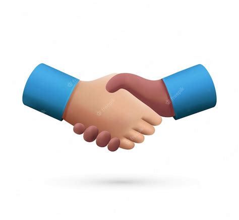 Premium Vector Handshake Of Business Partners Isolatedvector 3d