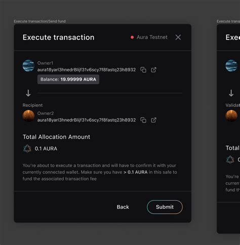 Aura Safe Multisig Tx Pop Ups For Create Execute And Reject Multi
