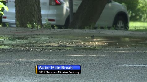 Water Main Break Shuts Down Eastbound Lanes Of Shawnee Mission Parkway